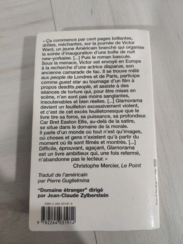 Livre poche Glamorama Easton Ellis domaine étranger 10/18 - photo numéro 6