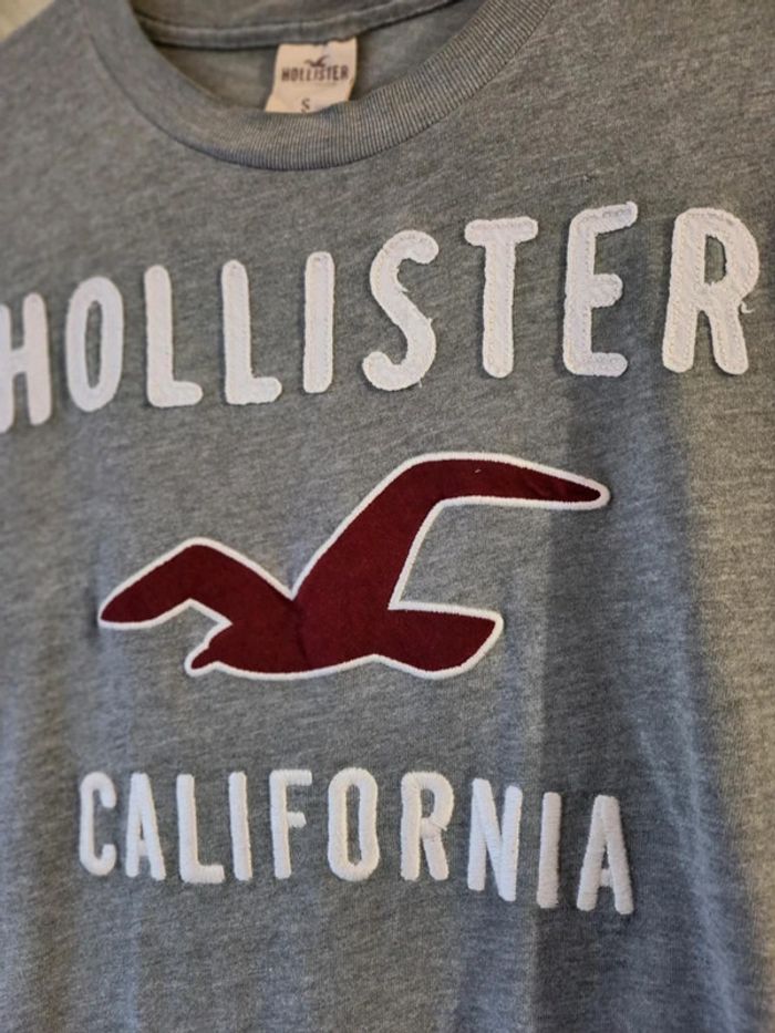 T-shirt hollister gris taille S - photo numéro 2