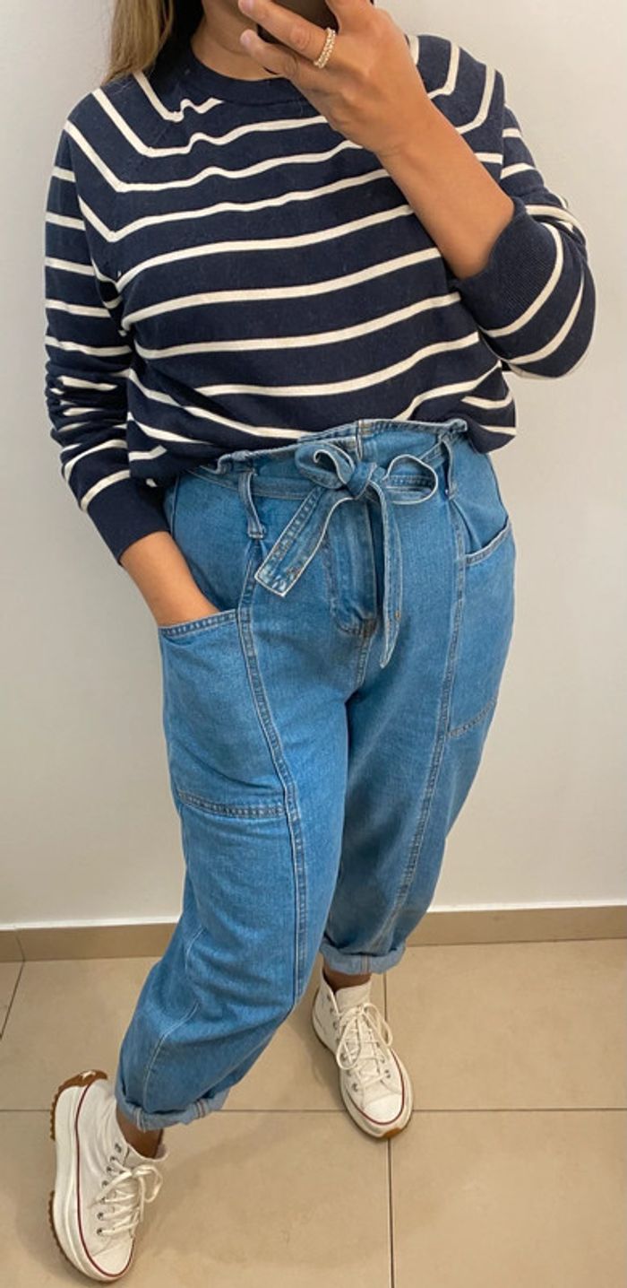 Superbe Pull Marinière Taille L - photo numéro 4