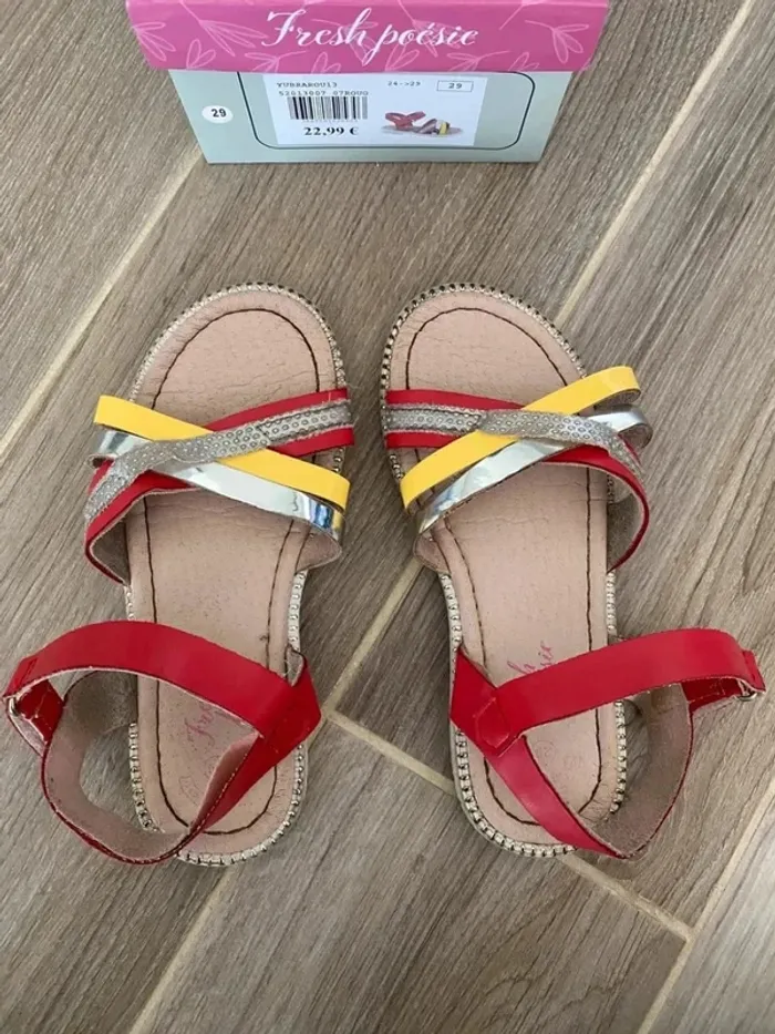 Bien lire 🙏 Sandale fille Multicolore T29 - photo numéro 5