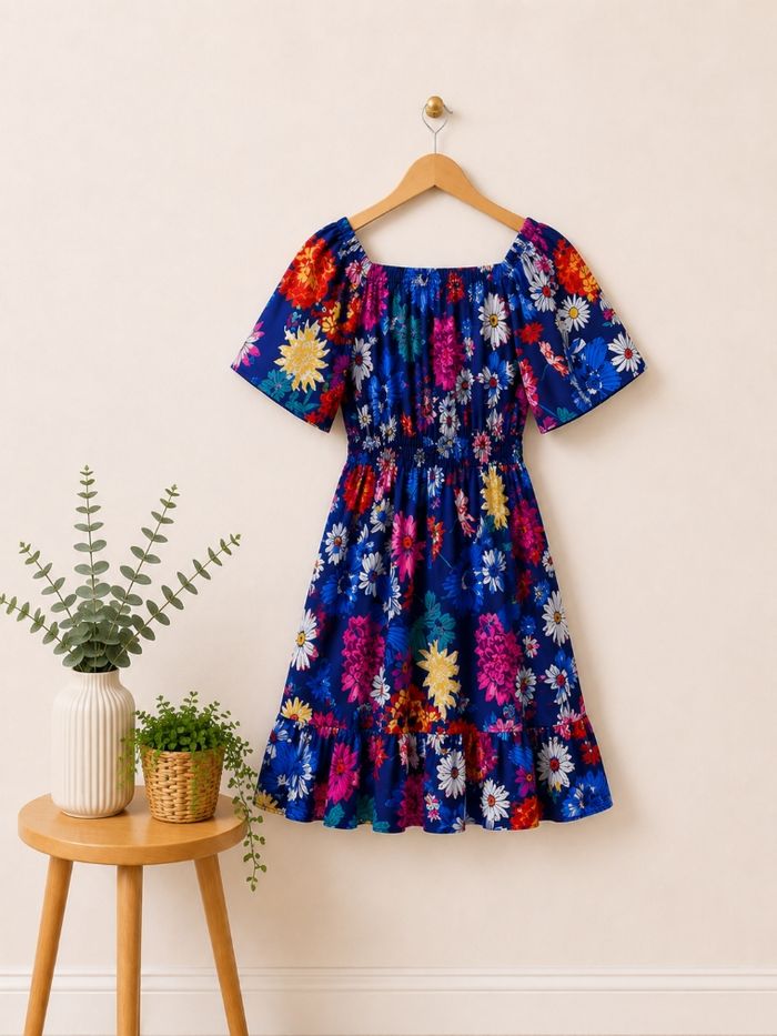 Robe festival tropical multicolore Femme taille 52 marque Violeta by Mango 👜 - photo numéro 7