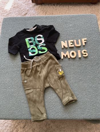 Ensemble garçon taille 9 mois