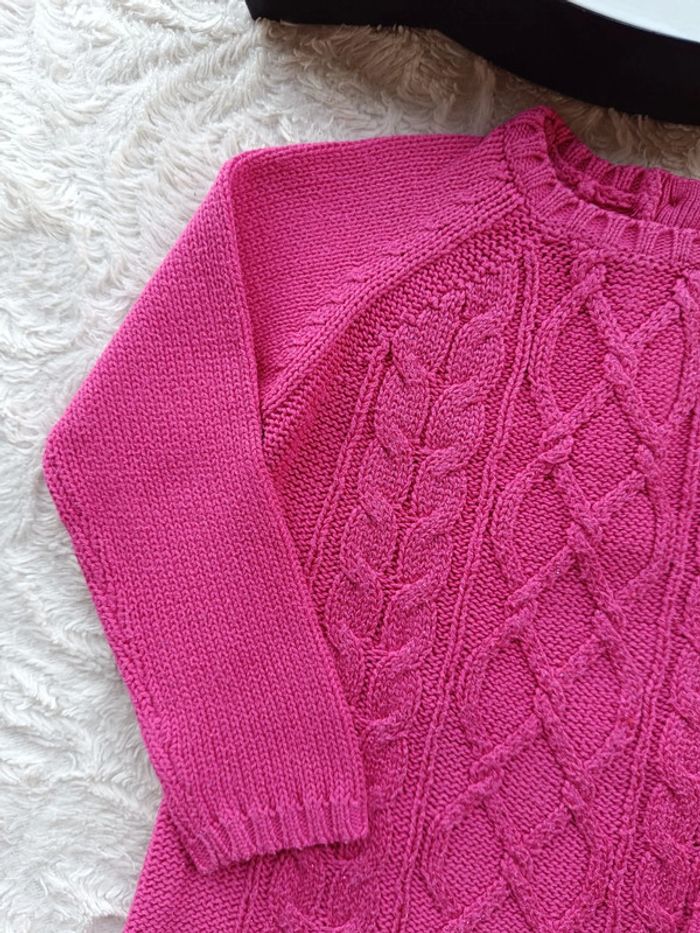 Robe pull manches longues Fille 18 mois maille Grain de blé - photo numéro 3