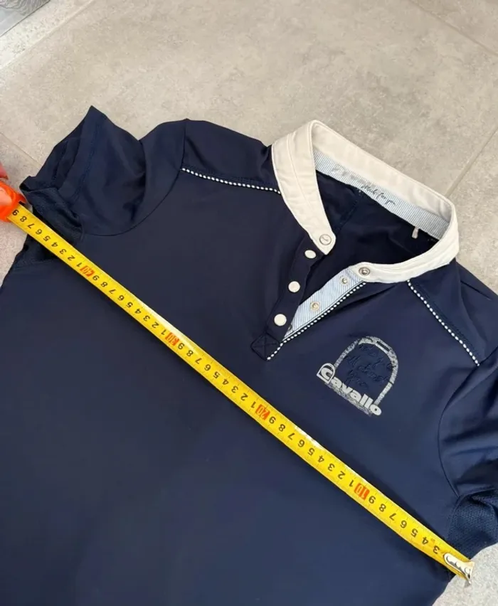 Polo d'équitation femme Cavallo marine taille 40 parfait état - photo numéro 8