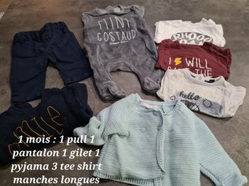 Lot vêtements 1 mois