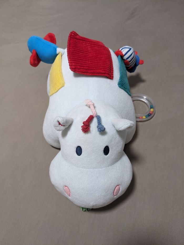 Peluche d'activité hippopotame éveil Oxybul