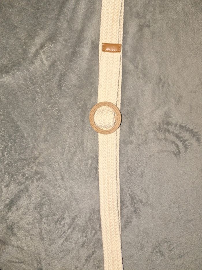 Ceinture beige coton 130 cm