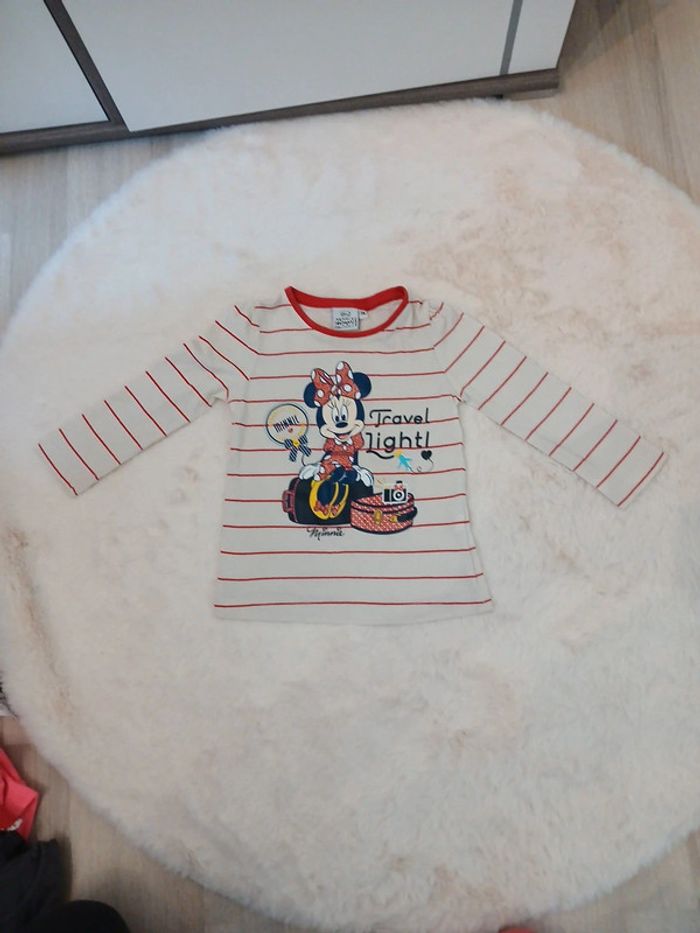 tee-shirt manche longue minnie 3 ans