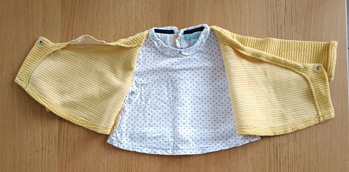 Gilet Cache-coeur Obaïbi jaune 9 mois fille - photo numéro 6