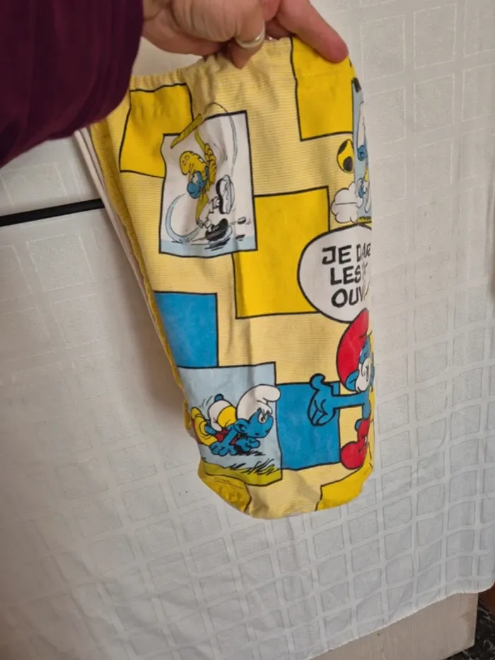 sac polochon vintage schtroumpf - photo numéro 3