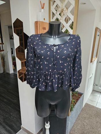 Hollister blouse noir à fleurs taille M