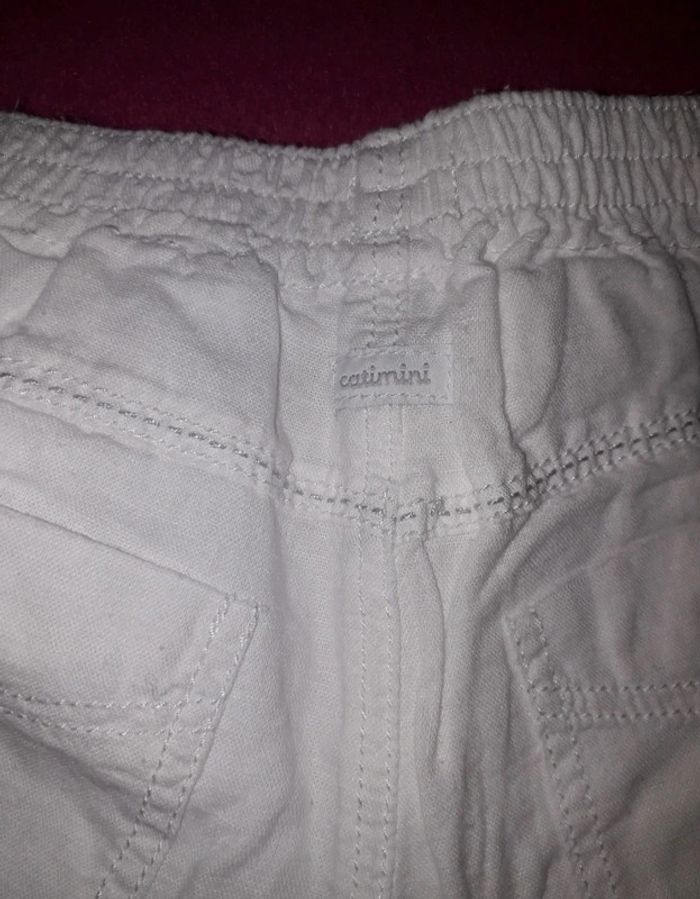 Pantalon blanc en lin taille 3 mois - photo numéro 4