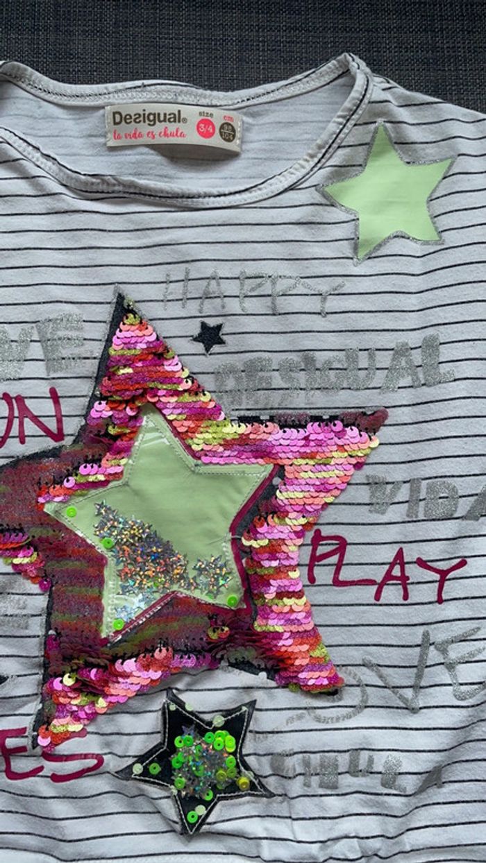 Tee shirt à sequins desigual - photo numéro 3