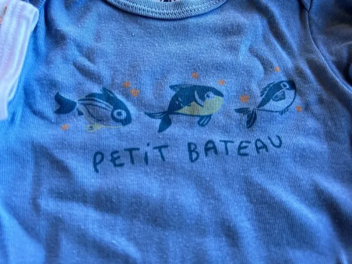 Lot de 3 bodys Petit Bateau - 12 mois - photo numéro 3