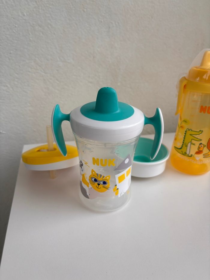 Lot Nuk kiddy cup et Nuk goblet d’apprentissage évolutif 2 en 1 et gourde paille offerte - photo numéro 5