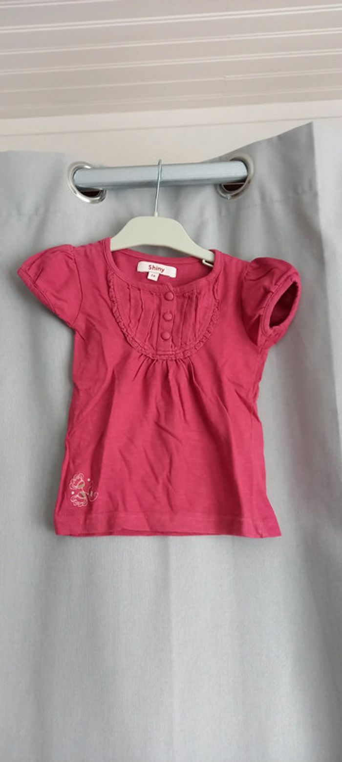 T-shirt rose gemo 24 mois
