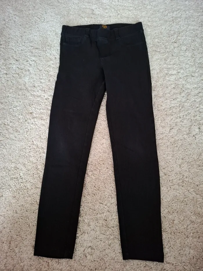 Jegging slim noir jean extensible 7/8 neuf OVS