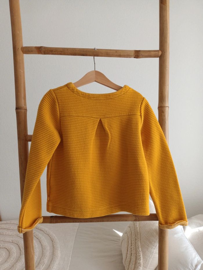 Gilet zippé moutarde Okaïdi 8 ans - photo numéro 3