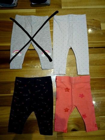 Lot leggings à motifs 1mois