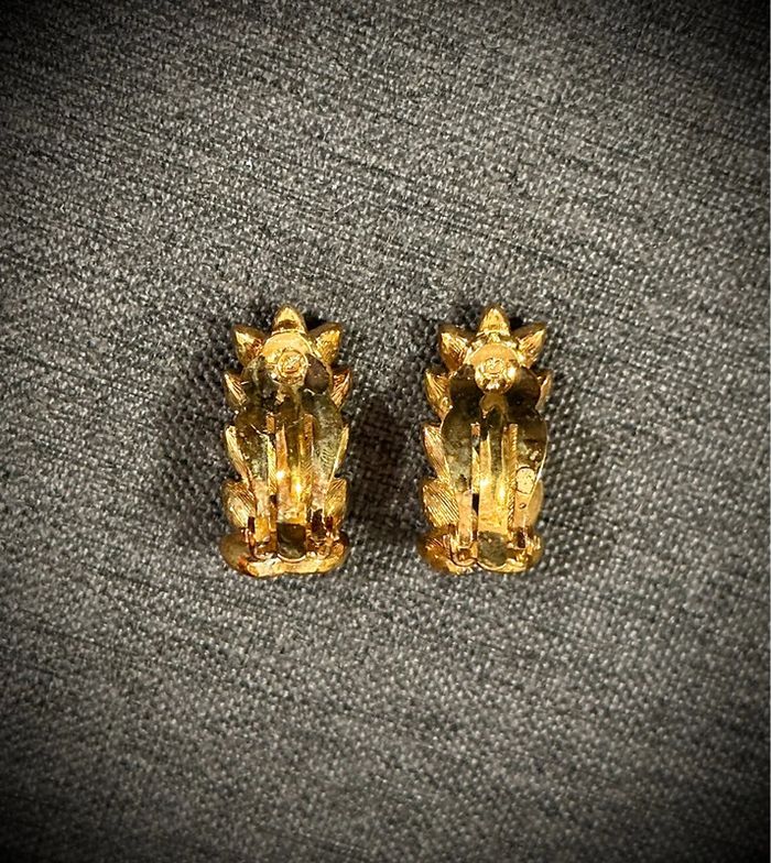 Boucles D’Oreilles Vintage Doré Neuves - photo numéro 3