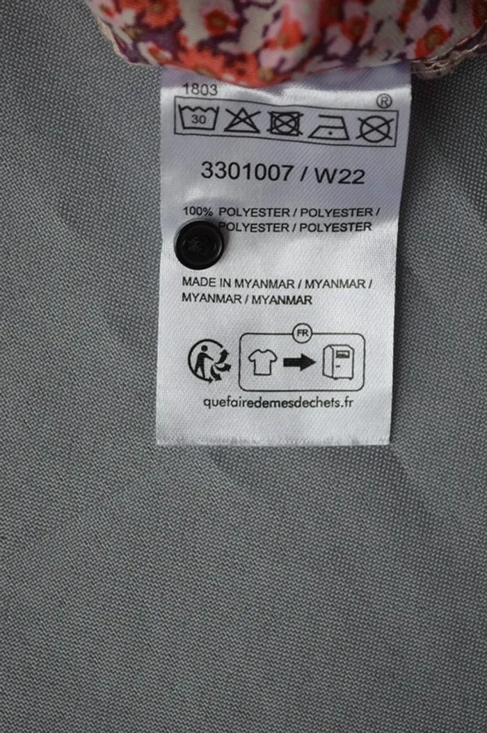 Robe courte fleurie enfant 3 ans manches bouffantes - photo numéro 7