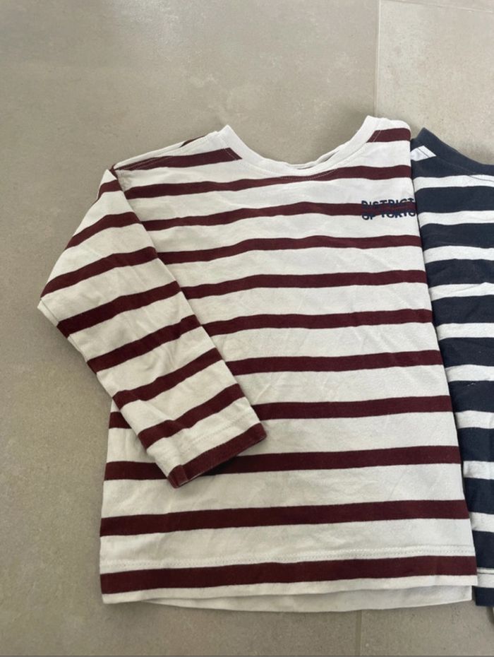 Lot de 2 TEE shirt rayé 4 ans Zara manches longues - photo numéro 2