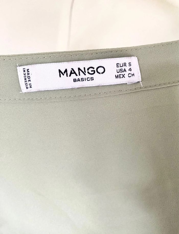 Blouse fluide asymétrique – Mango – Vert sauge – Taille S – Excellent état - photo numéro 9