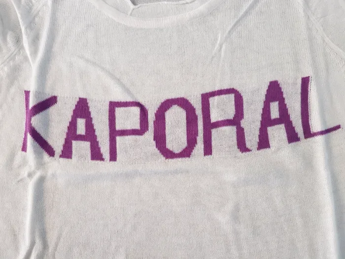 Haut Kaporal blanc/mauve M - photo numéro 2