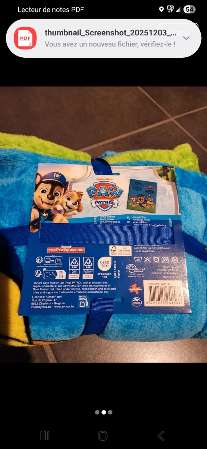 Grand plaid pat patrouille - photo numéro 2