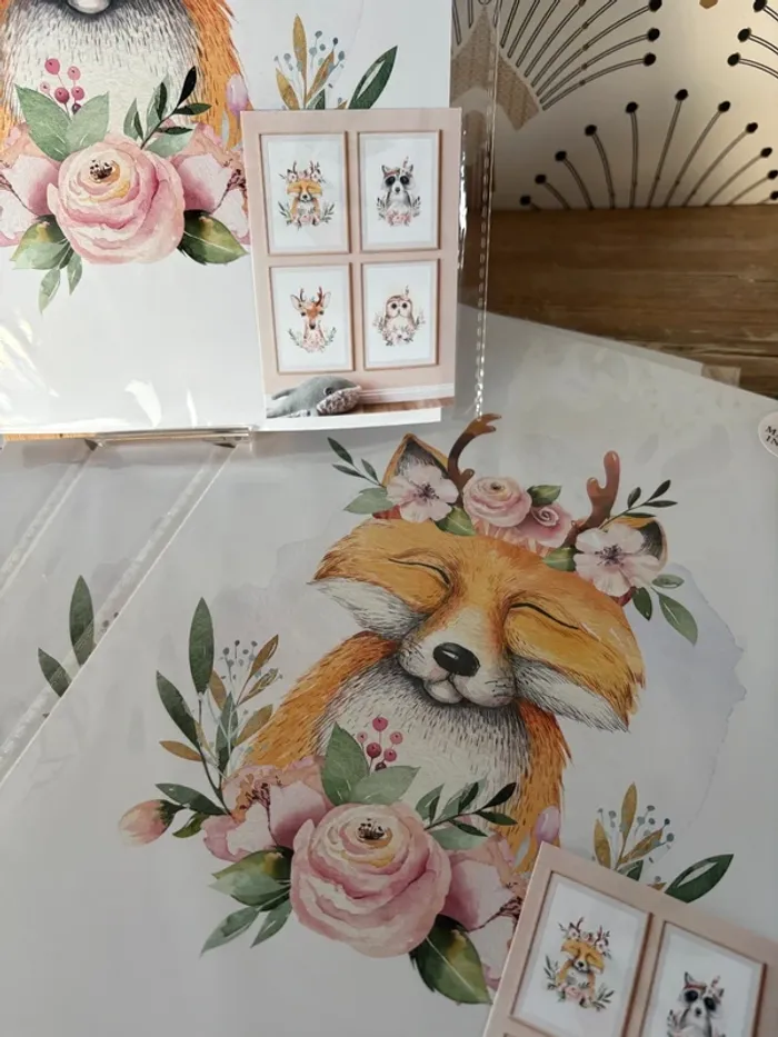 Affiches “Animaux fleuris” pour chambre enfants - photo numéro 2