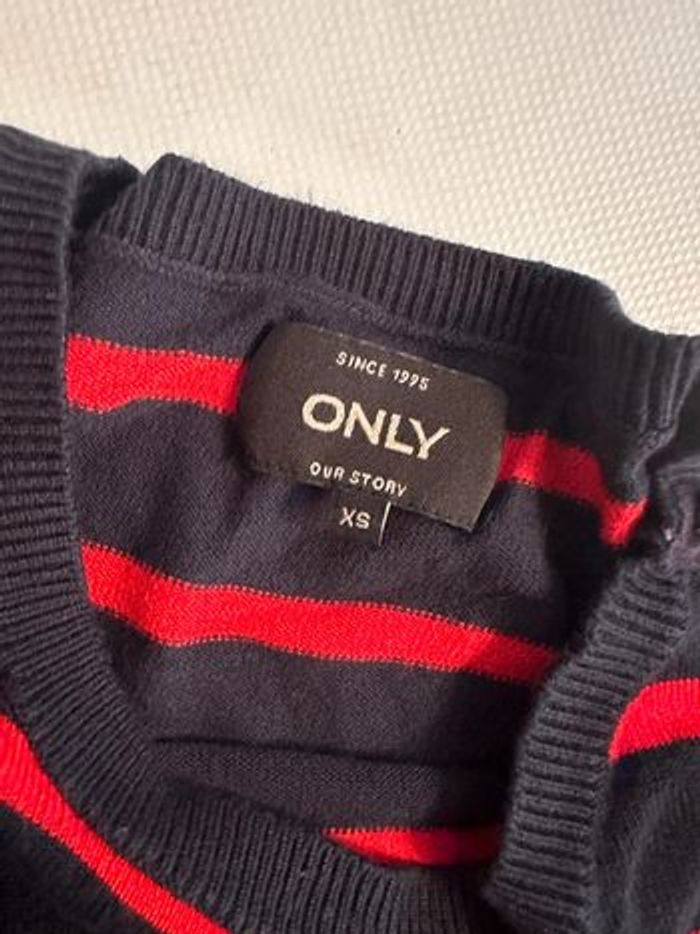 Pull fin rayé only xs - photo numéro 3