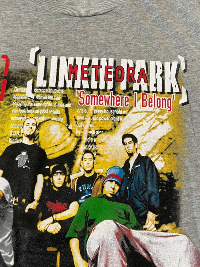 T-shirt rock oversize Linkin Park gros imprimé streetwear hip-hop y2k skater taille M - photo numéro 3