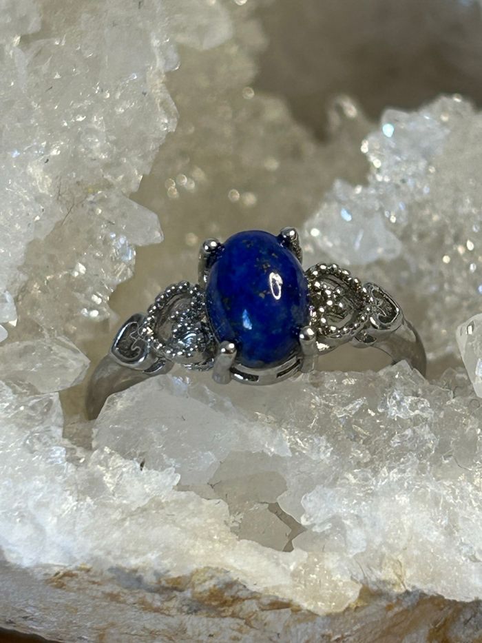 Bague réglable en laiton et en lapis-lazuli – Sagesse & Intuition - photo numéro 6