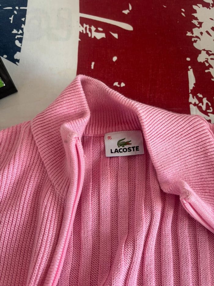 Veste rose Lacoste vintage unisexe petit croco fille xs homme s femme - photo numéro 9