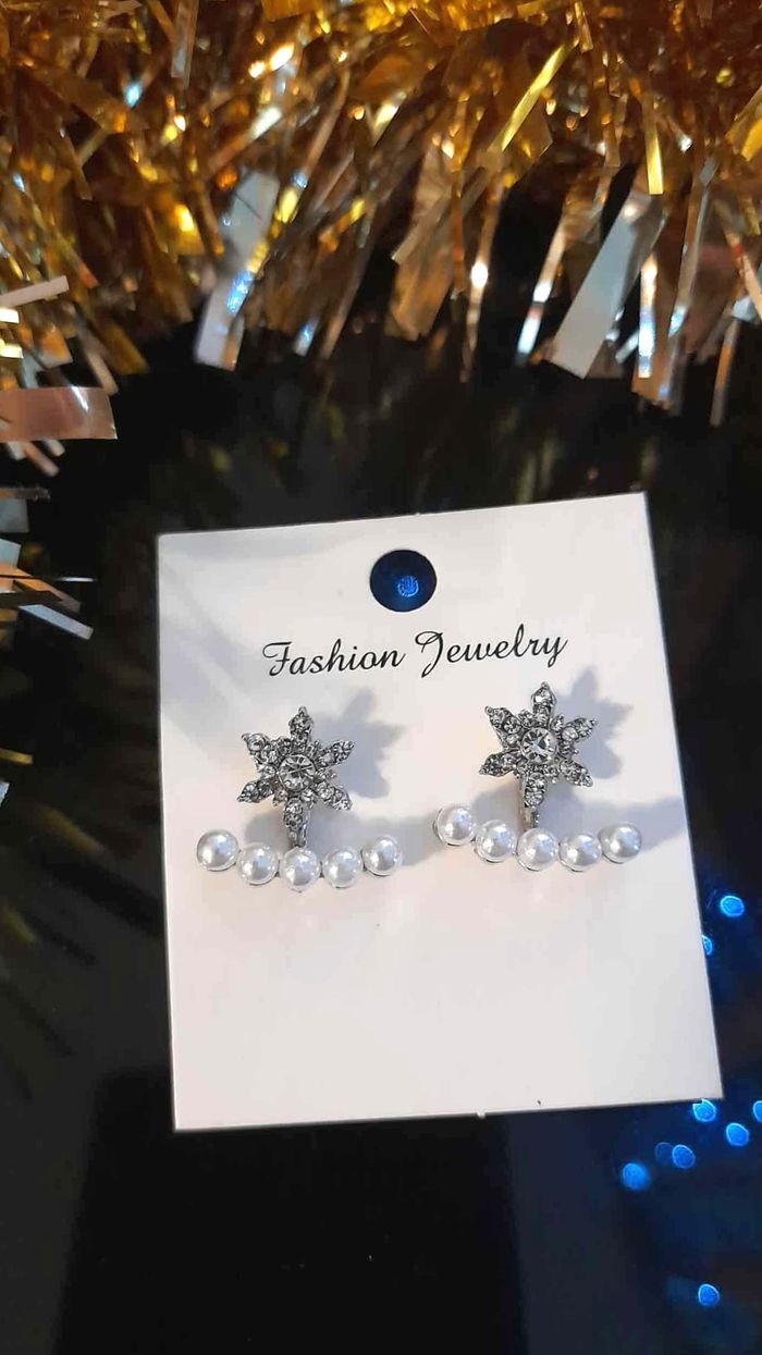 Bijoux Noël | Boucles d’Oreilles neuves Perles & Cristaux - photo numéro 3