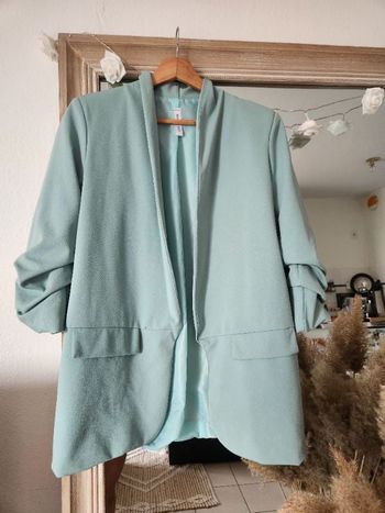 Blazer turquoise vert d'eau