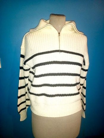 Pull rayé S