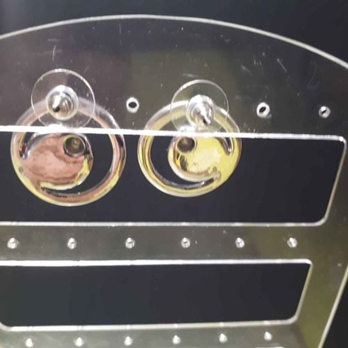 Boucles d'oreilles 3 ronds à pois - photo numéro 4