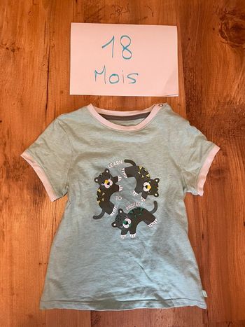 T-shirt  turquoise taille 18 mois