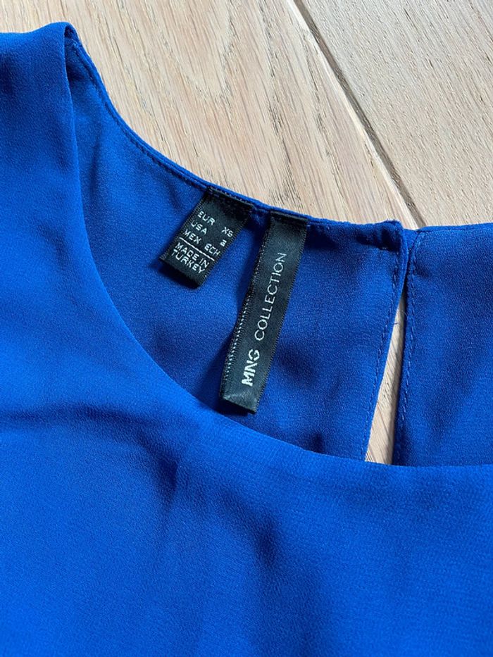 Top sans manches bleu - Mango -XS - photo numéro 3