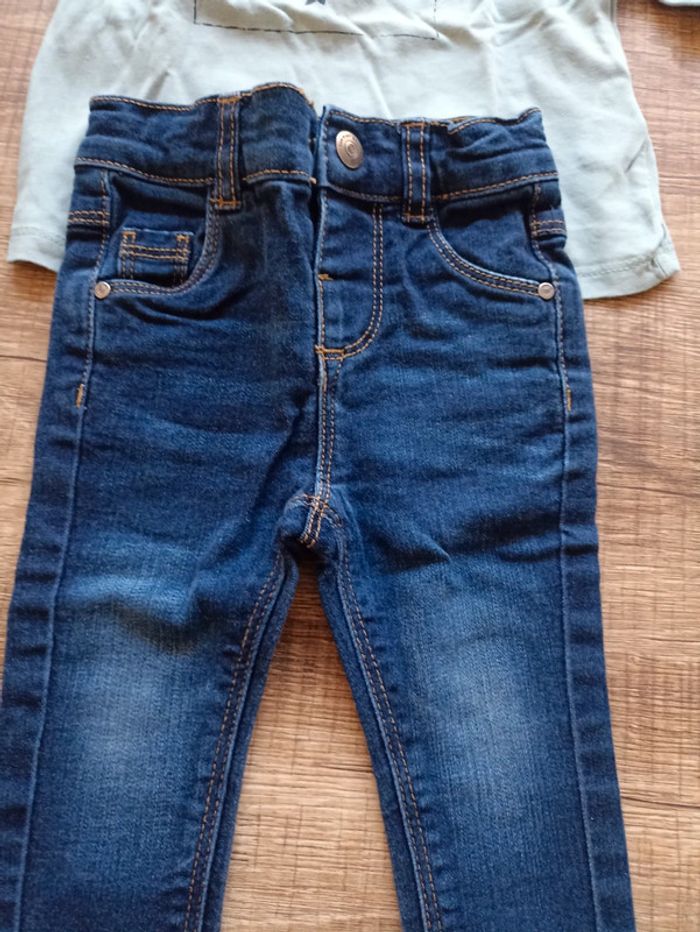 Ensemble pantalon t-shirt manches longues 12 mois - photo numéro 3