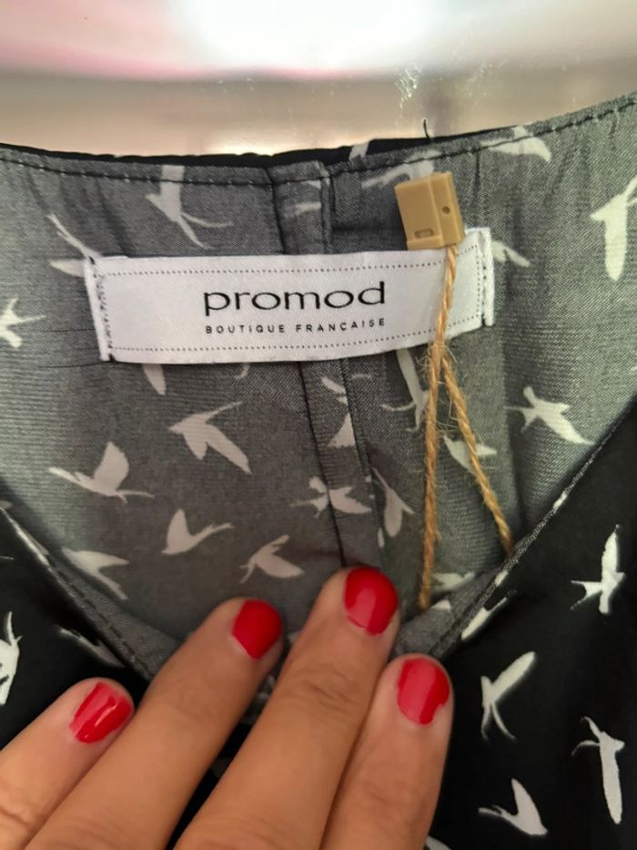 Blouse fantaisie imprimée oiseaux Promod taille s - photo numéro 4