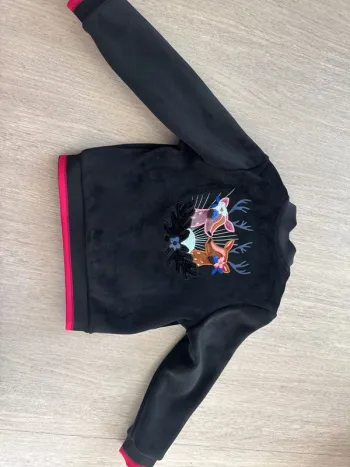 Veste Catimini 4 ans – velours avec motif biche 🦌💜
