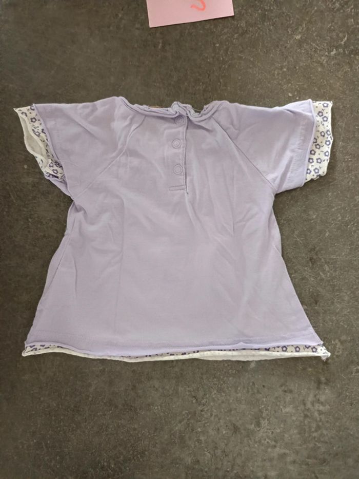 T-shirt lilas 6 mois - photo numéro 2