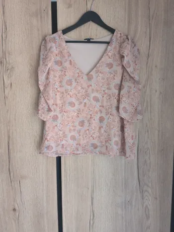 Blouse fleurie manches mi-longues Taille L