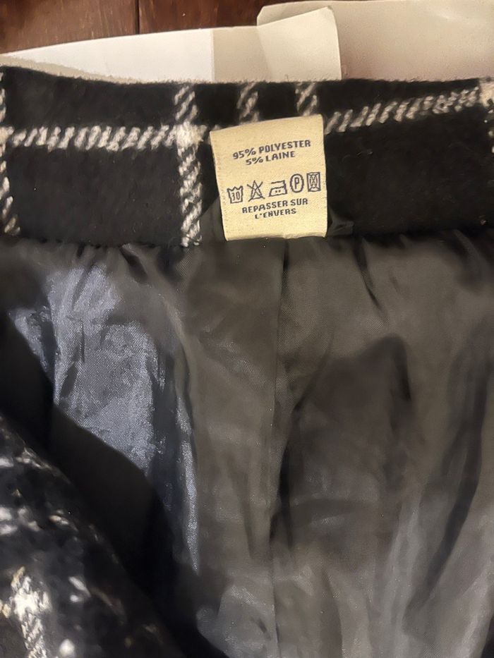 Surchemise à carreaux noir et blanc marque 64 taille XL/42 - photo numéro 2