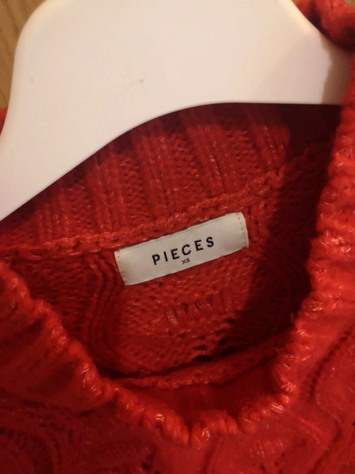 Gros pull chaud d'hiver Pieces en rouge Xs - photo numéro 6