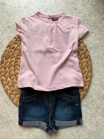 Ensemble short fille 6 mois