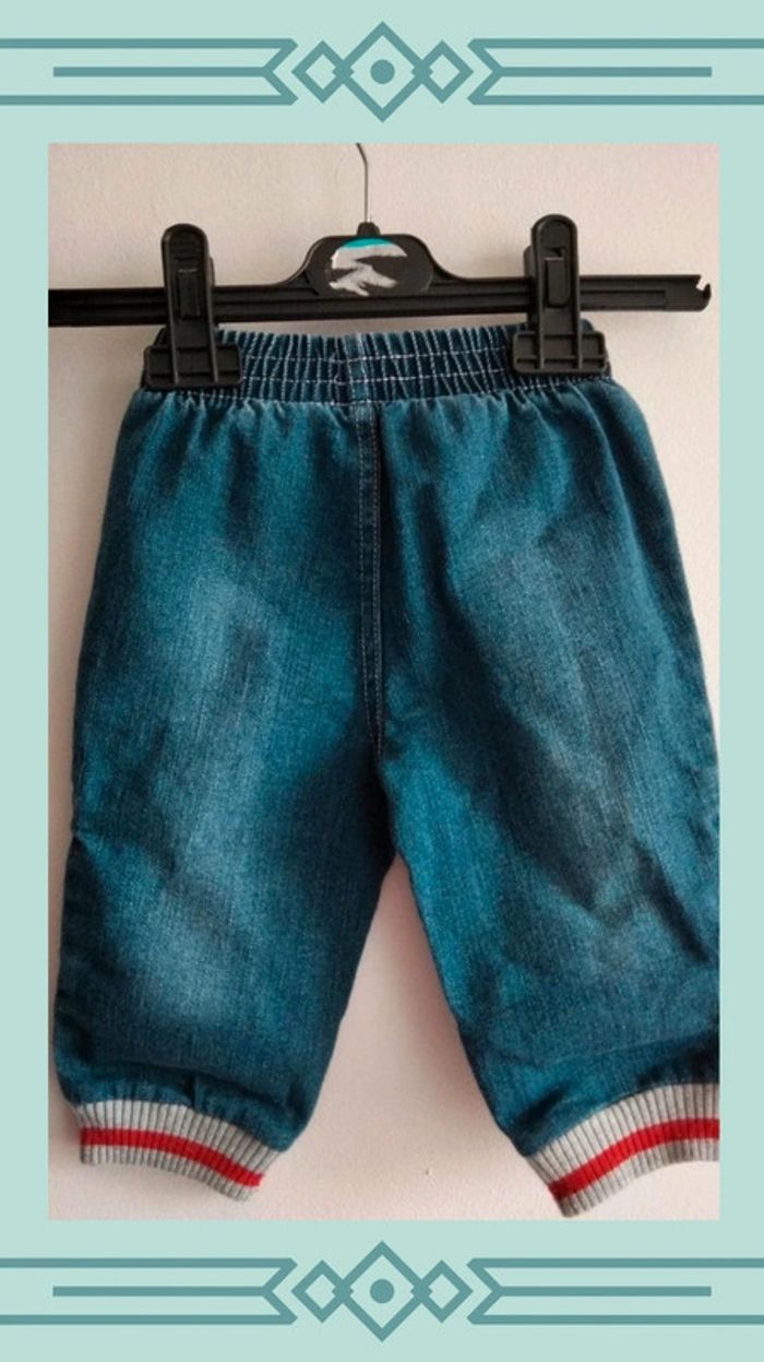 🍄 Pantalon jeans souple 6 mois - photo numéro 3