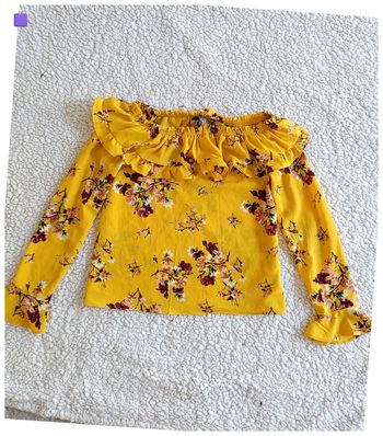 Haut fluide imprimé fleuri – Divided Vintage fleurs bohème cute été estival